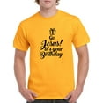 thumbnail image 1 of Go Jesus! It's Your Birthday Christmas Quote Gift Graphic Men Gold T-Shirt, Male Medium, 1 of 4