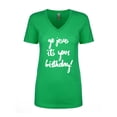 thumbnail image 1 of Go Jesus It's Your Birthday Womens V-Neck T-Shirt, 1 of 2