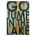 thumbnail image 1 of Go Jump Blue Painting Print on Natural Pine Wood, 1 of 7