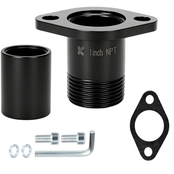 Go Kart 1" NPT Thread Exhaust Flange Adapter, Generator Exhaust Muffler Extension Kit Compatible with Most Westing-house Cham-pion Generators Go Kart Modified Replacement Parts