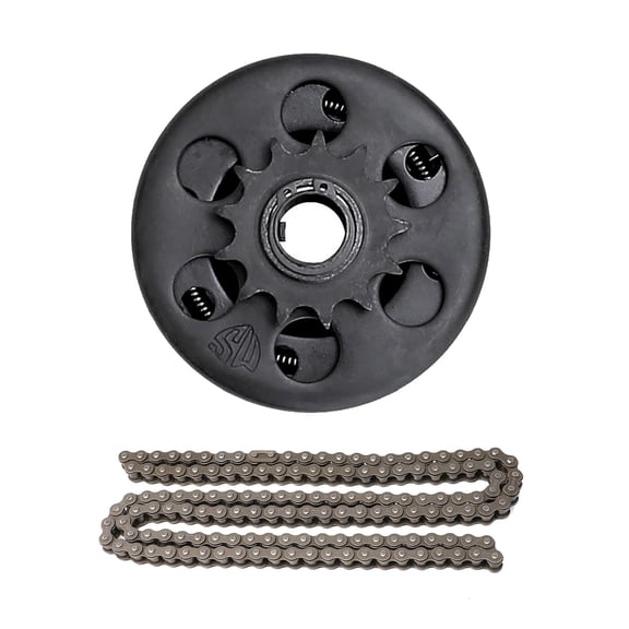 Go Kart 13T Tooth Performance Clutch 20mm Bore 170F 210cc with 428 108 Links Chain for Mini Bike Scooter ATV UTV Drift Trike Golf Cart Quad Buggy Dune Moped Lawn Mower Four Wheeler Tricycle Mobility