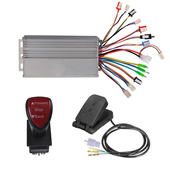 Go Kart 36V 800W Brushless Motor Speed Controller Foot Pedal Forward Reverse Switch for Scooter E Bike Electric ATV UTV Drift Trike Golf Cart Quad Buggy Dune Moped Lawn Mower 4 Wheeler Tricycle Baja