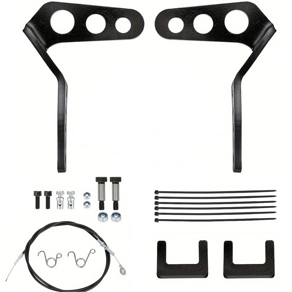 Go Kart Heavy Duty Gas Brake Pedals with Throttle Cable Kit for Manco Go Cart American Sportworks Carter Kandi DIY Vintage Go-Kart Predator 196cc 212cc 6.5hp Parts Black