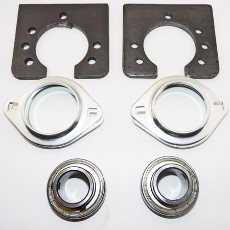 Go Kart Mini Chopper 1" Bearing Kit - 2 Bolt Flange With Square Hangers