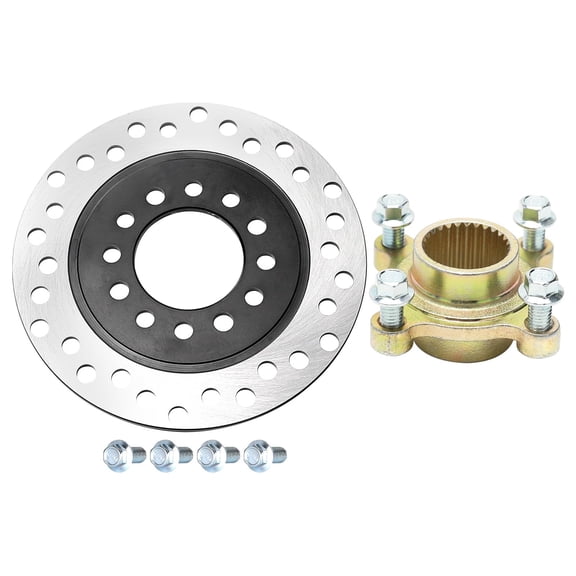 Go Kart Rear Brake Disc Rotor & Brake Disc Rotor Hub for Karting ATV UTV Drift Trike Golf Cart Quad Buggy Dune Moped Lawn Mower Four Wheeler Tricycle Mobility Offroad Motorcycle Project
