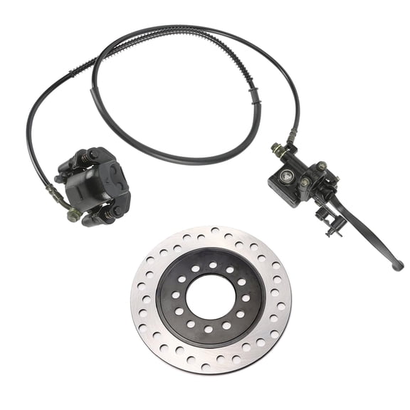 Go Kart Rear Hydraulic Brake Caliper Cylinder Assembly + Disc Brake Rotor for ATV Quad Buggy Moped Drift Trike Golf Cart Kazuma Sunl Taotao Coolsport Kazuma Sunl Roketa 50cc-250cc