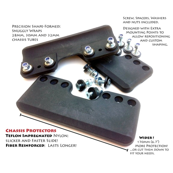 Go Kart Skid Plates 3-Pack Frame Chassis Protectors kerb rider alttv