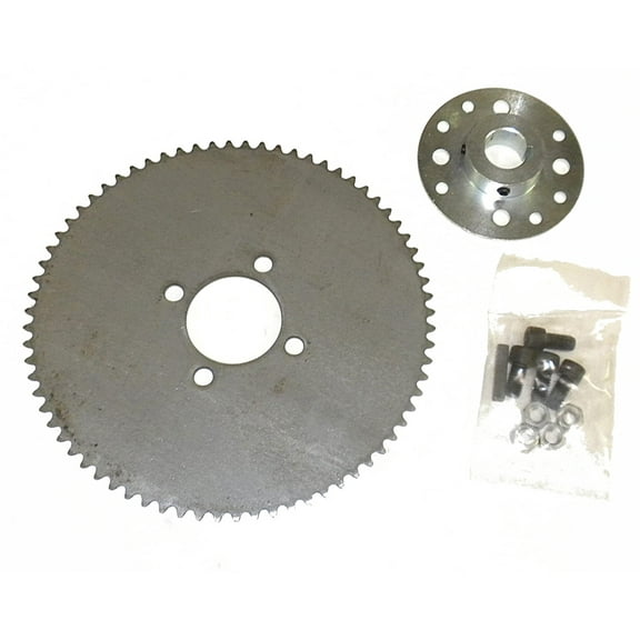 Go Kart Sprocket & Hub For 1" Axle 72T for #35 Chain