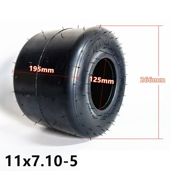 Go Kart Tires 11x7.10-5 Competitive Kart Front and Rear Tubeless Tires