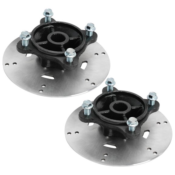 Go Kart Wheel Rim Axle Hub 4 Stud 23T Spline with Brake Disc Rotor for Go Kart ATV Quad 4 Wheeler Golf Cart Buggy Drift Trike with Front and Rear Drive Axle, 4 Wheel Drive Axles