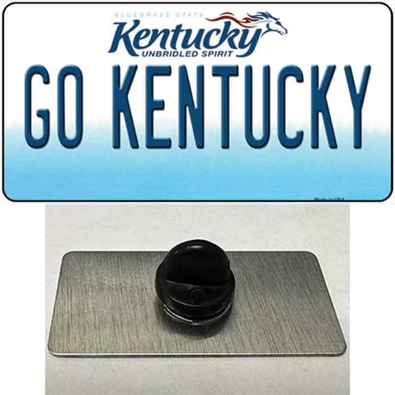 Go Kentucky Novelty Metal Hat Pin Tag 1.5" x 0.75" Hat Pin (PIN)
