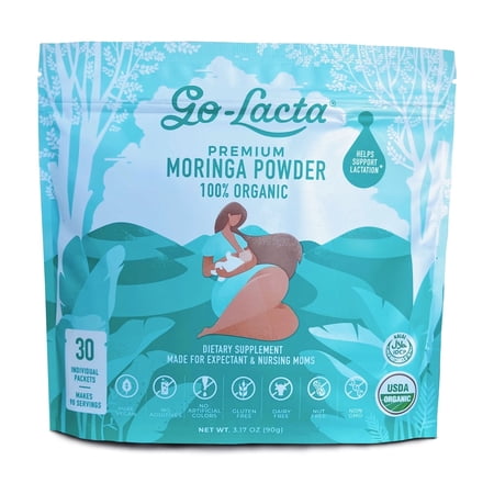 Go-Lacta Premium Organic Moringa Powder - 30 Gram Packets