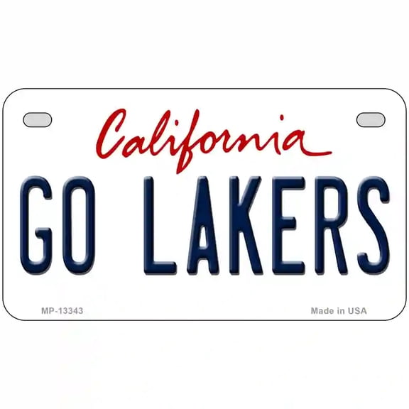 Go Lakers Novelty Metal License Plate Tag 7" x 4" Motorcycle