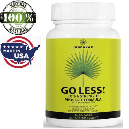 Go Less – Prostate Support Health Supplement Pure Extract Pills Formula Saw Palmetto Extract Capsules Plant Sterol Complex for Urinary System Boost Vitamins Hair Growth for Men by Somarax