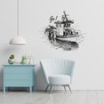 thumbnail image 1 of Go Life Quote Lake Boat Sailing Sailor Sail Boat Ocean Sea Silhouette Vinyl Design Wall Sticker Wall Art Wall Decal Boy Girl Kid Room Bedroom Sailor Home Decor Stickers Decoration Size (28x30 inch), 1 of 3