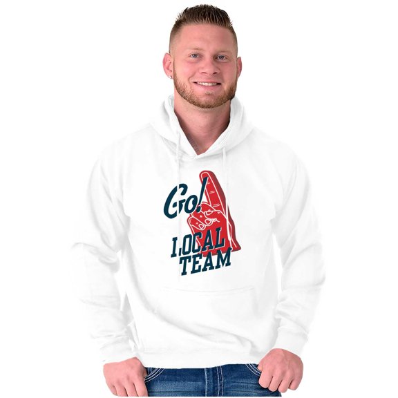 Go Local Sport Team Number 1 Fan Sign Unisex Plus Fleece Graphic Hoodie Brisco Brands 3X