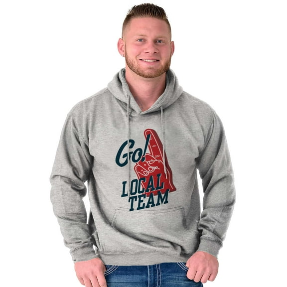 Go Local Sport Team Number 1 Fan Sign Unisex Plus Fleece Graphic Hoodie Brisco Brands 4X