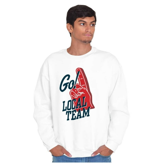 Go Local Sport Team Number 1 Fan Sign Unisex Plus Fleece Graphic Sweatshirt Brisco Brands 3X