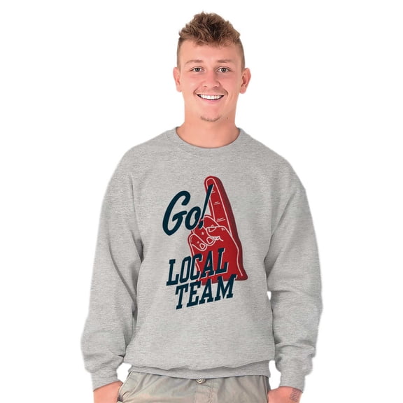 Go Local Sport Team Number 1 Fan Sign Unisex Plus Fleece Graphic Sweatshirt Brisco Brands 5X