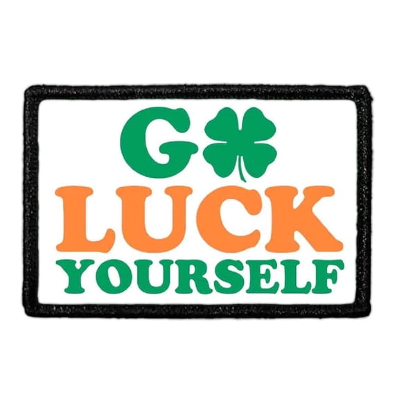 Go Luck Yourself - Large Shamrock Morale - Removable Patch