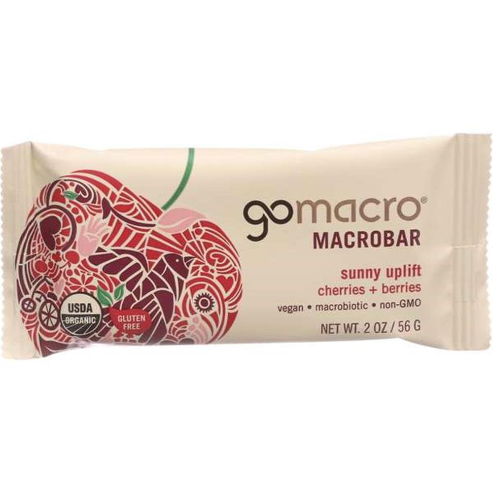 Go Macro Organic Sunny Uplift Cherries and Berries Macrobar, 2 Ounce - 12 per case.