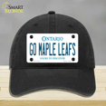 thumbnail image 1 of Go Maple Leafs Novelty License Plate Hat Tag Unconstructed Cotton Black, 1 of 1