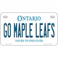 thumbnail image 1 of Go Maple Leafs Novelty Metal License Plate Tag 7" x 4" Motorcycle, 1 of 1