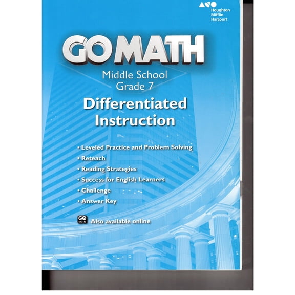 Pre-Owned Go Math!, Go Math! Differentiated Instruction Resource Grade 7 9780544066380 0544066383 -