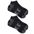 thumbnail image 1 of On the Go Men's Performance Socks (2 Pair Pack, Black with Grey Heel and White Stripes), 1 of 2
