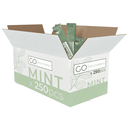0.37 oz. Individual Mouthwash Packets - Mint Flavor (250/Box)