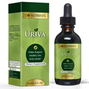 Go Nutrients Uriva - Advanced Uric Acid Support Liquid Supplement with Tart Cherry, Turmeric - 2 oz