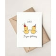 thumbnail image 1 of Go Nuts Birthday Card – Adorable Peanut Characters with Party Hats – Blank Inside with Envelope Included – Fun Card for Friends, Family, or Anyone Celebrating!, 1 of 2
