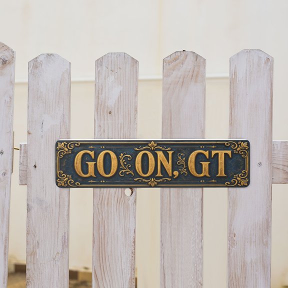 Go On Git Funny Saying Metal Tin Sign For Home Kitchen Bathroom Coffee Bar 4x16 Inch
