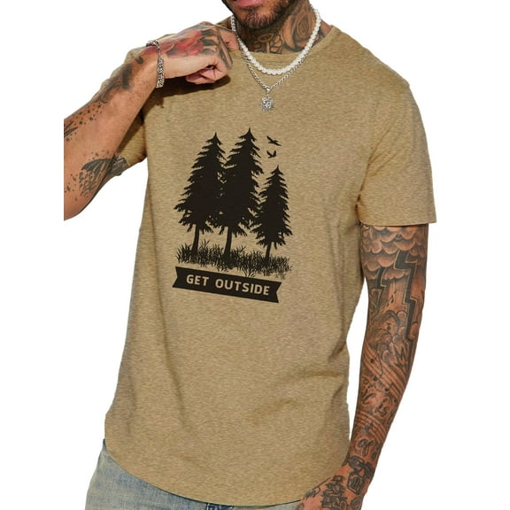 Go Out Into The Woods Graphic Print, New Style For Men, Casual, Comfortable Cotton T-Shirt Up To 2XL