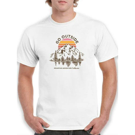 Go Outside T-Shirt Men -Smartprints Designs, Male Small