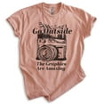 thumbnail image 1 of Go Outside The Graphics Are Amazing Shirt, Unisex Women's Men's Shirt, Outdoors Shirt, Camping Hiking Shirt, Heather Sunset, X-Large, 1 of 6
