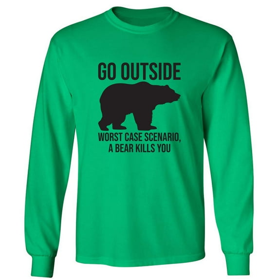 Go Outside Worst Case Scenario Adult Long Sleeve T-shirt