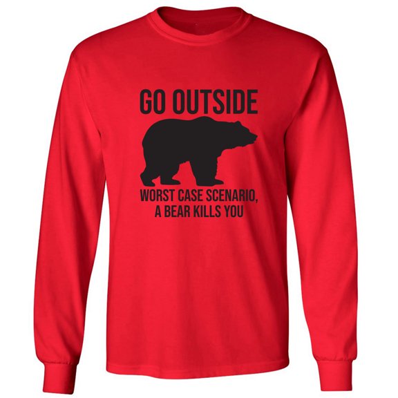 Go Outside Worst Case Scenario Adult Long Sleeve T-shirt