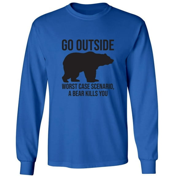 Go Outside Worst Case Scenario Adult Long Sleeve T-shirt