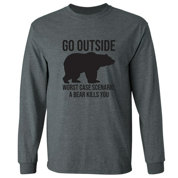 Go Outside Worst Case Scenario Adult Long Sleeve T-shirt