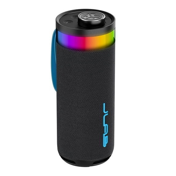 JLab GO Party Speaker - Black; Bluetooth Portable Speaker with RGB Lighting, 10W