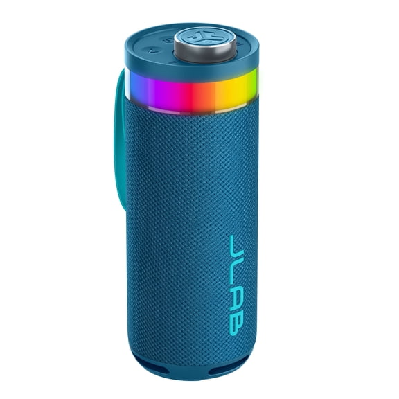 JLab GO Party Speaker - Navy; Bluetooth Portable Speaker with RGB Lighting, 10W