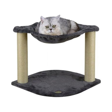 Go Pet Club 18 in. Cat Tree House with Sisal Scratching Post, Gray