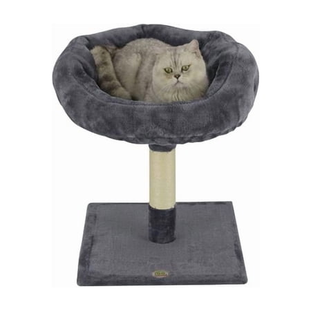 Go Pet Club F109 24 in. Cat Tree Perch House with Sisal Scratching Post, Gray