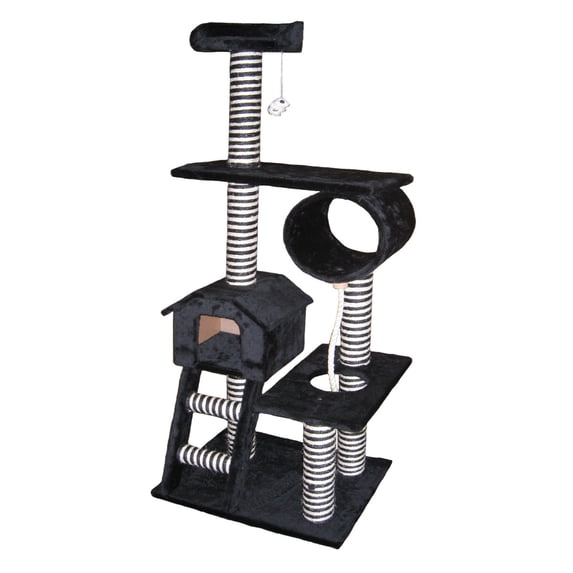 Go Pet Club Cat Tree - Black - 60 in.
