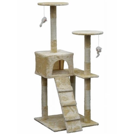 Go Pet Club Cat Tree & Condo Scratching Post Tower, Multi-color