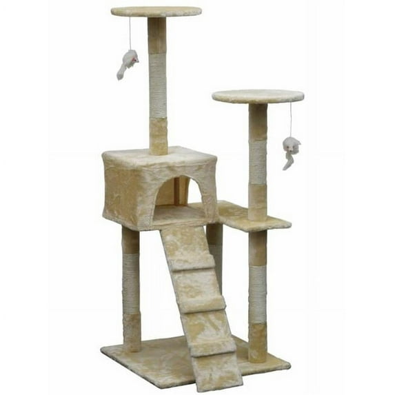 Go Pet Club Cat Tree & Condo Scratching Post Tower, Multi-color