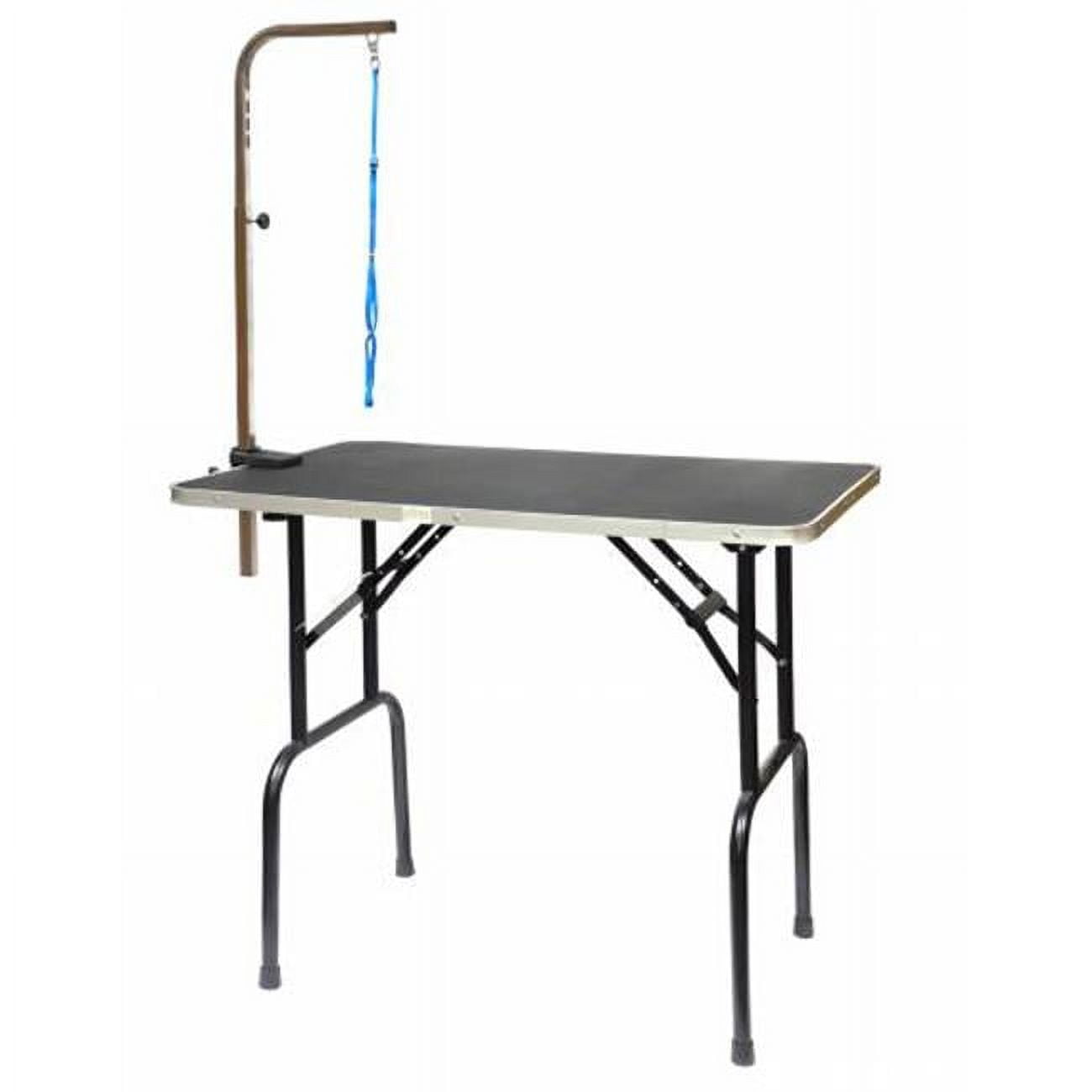 Go Pet Club 42 Inch Black Dog Grooming Table with Adjustable Arm