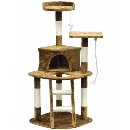 Go Pet Club Light Weight Economical Cat Tree Furniture - Brown