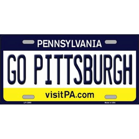 Go Pittsburgh Pennsylvania State Background Vanity License Plate